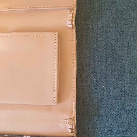 Adrienne Vittadini Metallic Peach Trifold Wallet - Picture 10 of 14